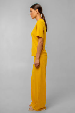 Арт. 10401/2 Пижама с брюками 44-52 (5 шт) Цвет:верх-горчичный,низ-горчичный