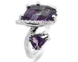 Кольцо из серебра синт.александрит, Даниэль