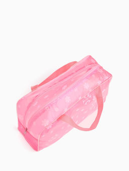 Цена за 2 шт. Косметичка - сумочка на молнии для бассейна, с ручками, с рисунком, розовая - Simaland фото 3