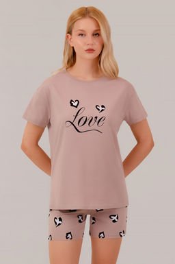 Арт. 9159 Пижама с шортами 42-50 (5 шт) Цвет:бежевый
