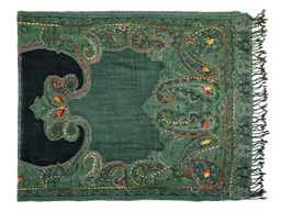 Палантин с вышивкой (шерсть 100%) № Тк903/83 - Ганг фото 2