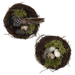 Набор из 2-х изделий декоративных "Пасхальная композиция" (3*4), L19,5 W12 H5 см