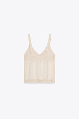 COMBINED STRAP KNIT TOP - Zara фото 7