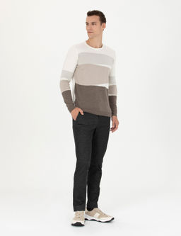 Ekru Slim Fit Bisiklet Yaka Triko Kazak - Pierre cardin фото 4