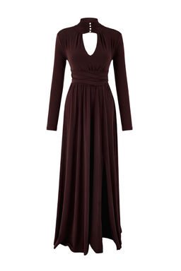 Kahverengi Aksesuar Detayl? Orme Maxi Abiye & Mezuniyet Elbisesi TPRSS26AE00004 - Trendyolmilla фото 11