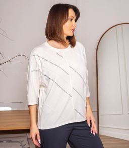 Футболка #КТ2617 (1), молочный - Dommod фото 2