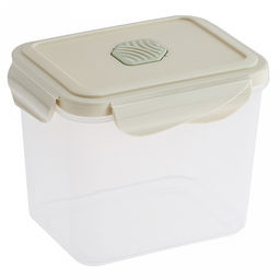 Контейнер для продуктов пластмассовый 0,9л Eco Style, 14х10,8х11,4см, прямоугольный, герметичный, ручки-клипса, светло-серый, подходит для СВЧ, Phibo (Россия)