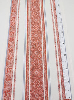 Холст полотенечный жаккард Вышивка цв.красный, ш.0.5м, лен-30%, хлопок-70%, 210гр/м.кв - Купава фото 4