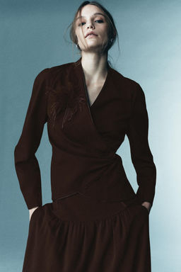 LIMITED EDITION DRAPED FEATHER SHIRT