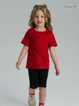 Костюм Актив сердечки на красном-черный - Sovalina фото 15