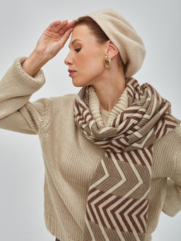 В составе шерсть и кашемир! теплый двусторонний палантин - Tantino фото 10