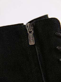 Босоногие ботинки 351.NATAbl.Черная замша/шерсть