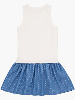 Платье комбинированное 22-7183 серый/джинс - Mini maxi фото 9