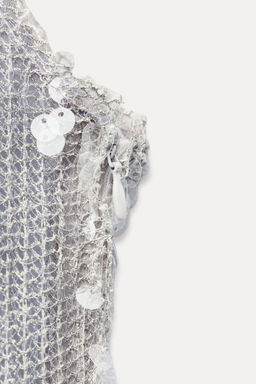 MESH DRESS WITH SEQUINS - Zara фото 8
