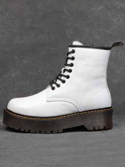 04-15265001 WHITE Ботинки зимние женские (натуральная кожа, натуральный мех) - Фабричный китай фото 12