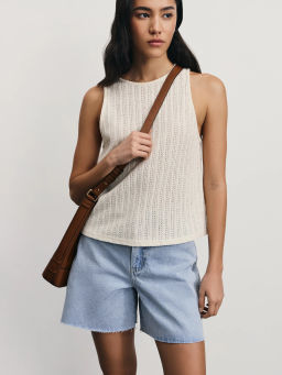 Джинсовые шорты А-силуэта / Zarina