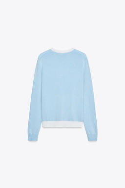 CONTRAST TRIM KNIT CARDIGAN - Zara фото 7