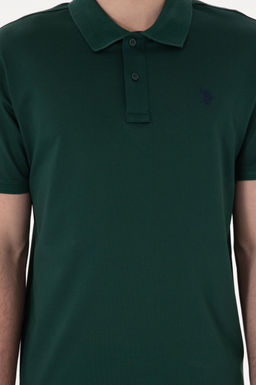 Erkek Regular Fit Polo Yaka Koyu Ye_il Basic Ti__rt Sepette S_rpriz _ndirim - U.s. polo assn фото 6