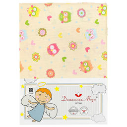 Простыня 1,5 спальная Совунья, беж детская 150х220см, бязь Комфорт 121г/м2, хлопок 100%, упаковка классическая ПВХ 28х41см, Домашняя мода (Россия) фото 3