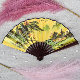 Веер 27 см / 622-9 /уп 5/600/бамбук,полиэстер - Галеонтрейд фото 2