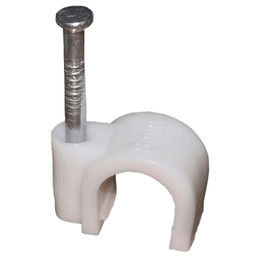 Скоба для электропроводки 10мм полукруглая с гвоздем (30шт.)