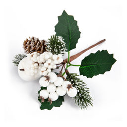 Blumentag VDF-142 Веточка хвойная с шишкой и ягодами 3 х 1 шт. 19 см 01  фото 3