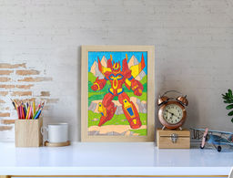 ФРЕЯ PNBK-012 Робот-тяжеловес Набор для раскрашивания по номерам карандашами 29.5 х 20.5 см 1 л  фото 4