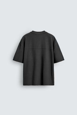 CAMISETA BOXY FIT B?SICA / Antracita oscuro