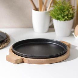 Подставка для сковороды деревянная Adelica, 30×24×1.8 см, внутренний диаметр 22 см, берёза