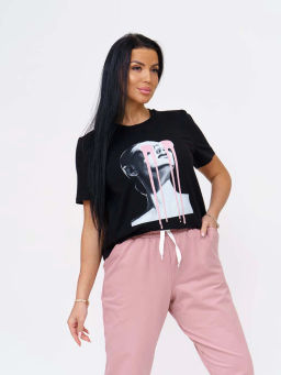 Костюм женский, цвет розовый