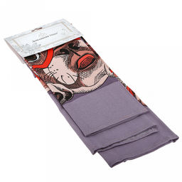 Полотенце кухонное 50х60см "Влюблены", набор 3шт, рогожка 156г/м2, хлопок 100%, на картоне, "Домашняя мода" (Россия)