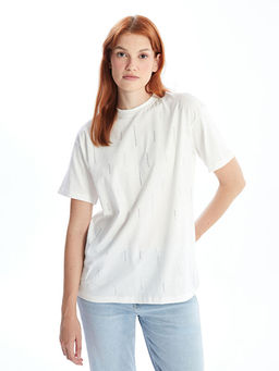 Bisiklet Yaka Parlak Ta?l? Kad?n Tunik