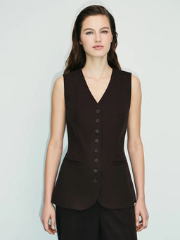 Приталенный жилет с вискозой в составе / Zarina