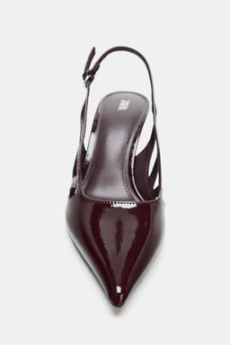 PATENT-EFFECT HIGH-HEEL SHOES - Zara фото 5