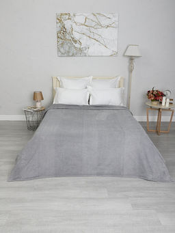 Плед Велсофт Роял Плюш Светло-Серый 200х220 - Амавес-текстиль фото 2