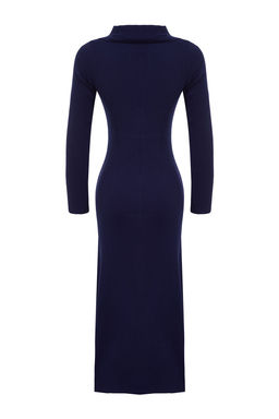 TRENDYOLMILLA Tas Midi Triko Cizgili Biye Detayl? Elbise TWOAW25EL00007 фото 7