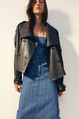 Top bandeau cropped en denim - H&m фото 3