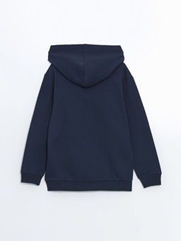 Kap??onlu Barcelona Bask?l? Erkek ?ocuk Sweatshirt - Waikiki фото 3