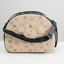 Складная сумка-переноска с отдельным входом, материал EVA, 43,5 х 28 х 33 см, бежевая - Пижон фото 4