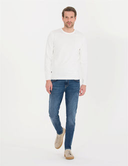 Ekru Slim Fit Bisiklet Yaka Triko Kazak - Pierre cardin фото 3