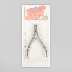 Кусачки маникюрные, двойная пружина, 10 см, длина лезвия - 7 мм, на блистере, цвет серебристый - Queen fair фото 3