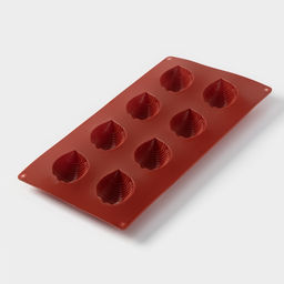 Форма для выпечки Доляна «Ракушка», силикон, 29×17×2 см, 8 ячеек (6×4.5×2 см), коричневая