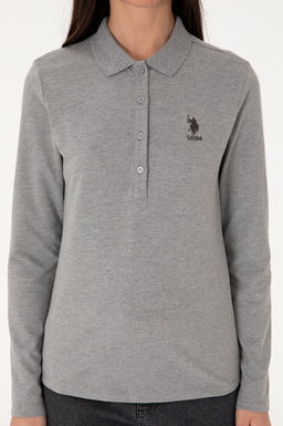 Kad_n Gri Melanj Basic Sweatshirt - U.s. polo assn фото 6