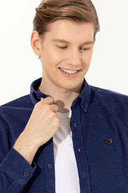 Мужская синяя скидка рубашки с длинным рукавом в корзине - U.s. polo assn фото 9