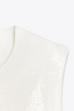 SEQUINNED KNIT PEPLUM TOP - Zara фото 5