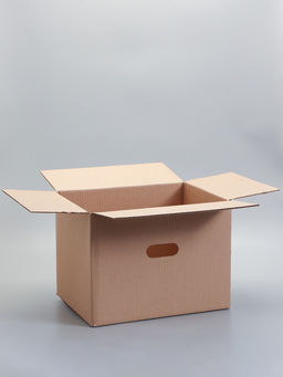 Коробка складная, бурая, для упаковки, хранения и переезда, с ручками, 40×30×30 см