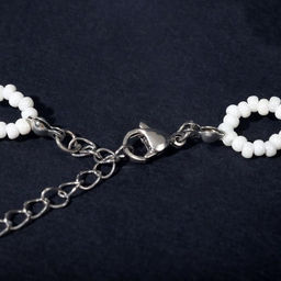 Чокер Жемчуг вышивка, цвет белый в серебре, 30 см - Queen fair фото 2