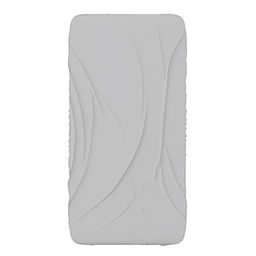 Простыня 1,5 спальная на резинке "Дельфиниум" 120х200см, свесы 27см, сатин 135г/м2, хлопок 100%, упаковка "классическая" ПВХ 28х41см, "Домашняя мода" (Россия)