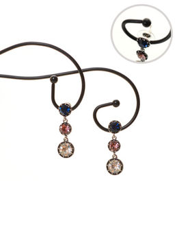 Серьги с камнями / 860 /уп 12/