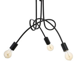 Светильник BayerLux «Узел», E27, 3×40 Вт, 54×54×40 см, чёрный